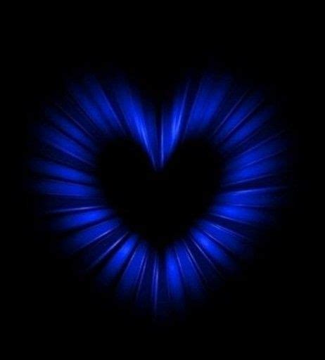 A Blue Heart Shaped Object In The Dark