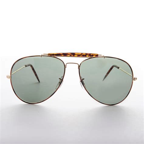 Top Gun Aviator Sunglasses with Brow Bar - Selleck – Sunglass Museum