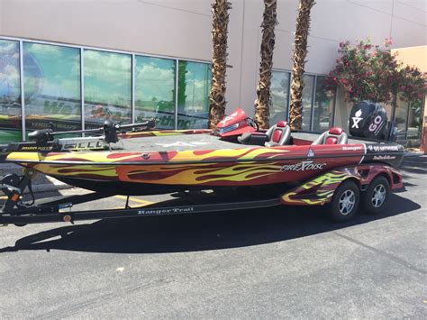 Fire Disk Bass Boat Wrap Designed By Geckowraps In Las Vegas