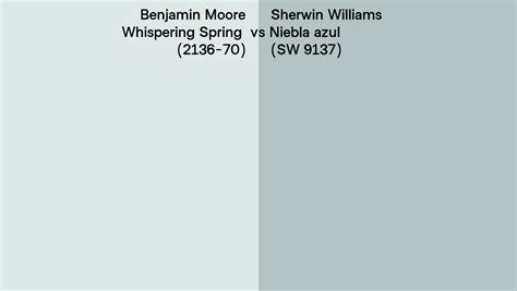 Benjamin Moore Whispering Spring 2136 70 Vs Sherwin Williams Niebla