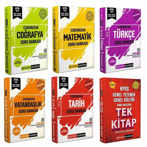 Pegem KPSS GYGK Ezberbozan Tüm Dersler ve Tek Kitap Konu 6 Kitap Set