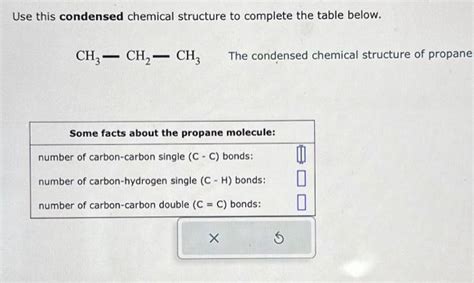 Solved Use This Condensed Chemical Structure To Complete The Chegg