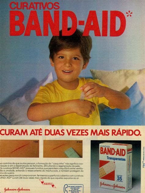 Curativos Band Aid 1985 Propagandas Históricas Propagandas Antigas