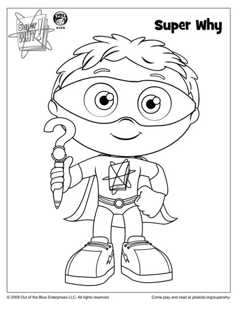 Super Why Question Mark Coloring Page Kids Pbs Kids For Parents