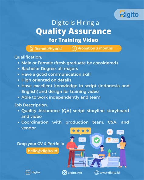 Lowongan Kerja Quality Assurance For Training Video Video Editor For