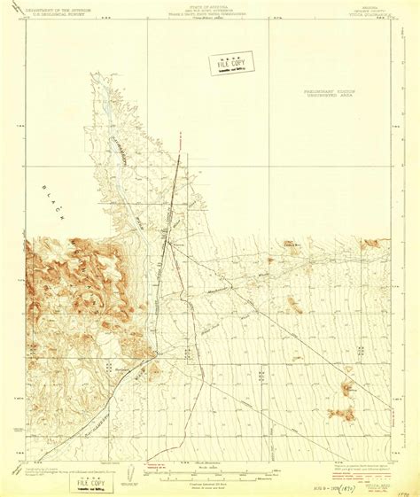 Yucca Arizona 1929 1929 USGS Old Topo Map Reprint 15x15 AZ Quad