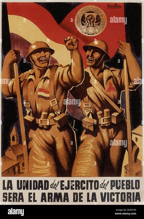 Poster Of Spanish Republicans In Their Fight Against A Revolt By The