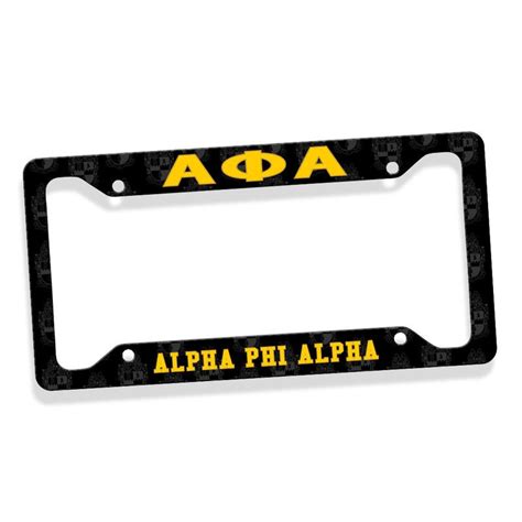 Alpha Phi Alpha License Plate Frame - GreekGear.com