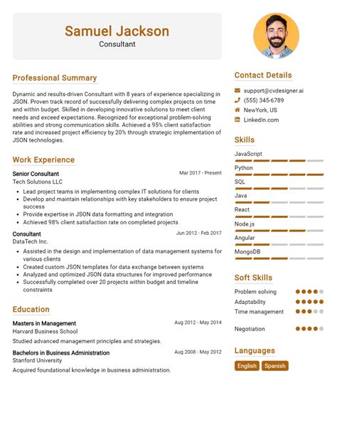 32 Consultant Cv Examples And Templates For 2024 Cvdesignerai