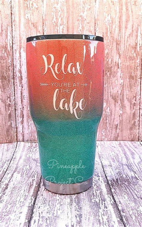 Lake Tumbler Relax You Re At The Lake Yeti Cup Hogg Etsy Tumbler