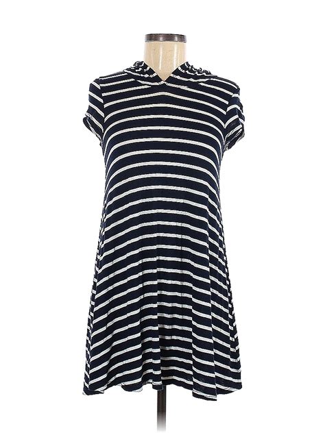 Poetry Clothing Stripes Blue Casual Dress Size M 86 Off Thredup