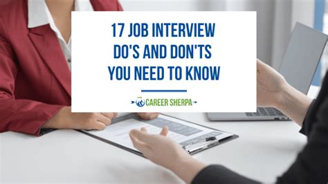 17 Job Interview Dos And Donts You Want To Know Johnny Just Come