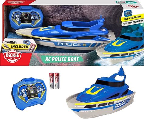 Dickie Toys Rc Polizei Boot Ferngesteuertes Spielzeug Boot In