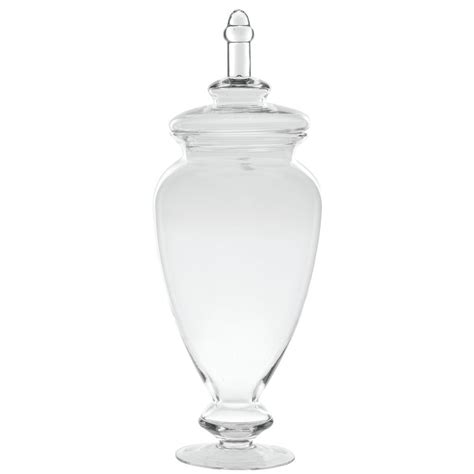 Clear Apothecary Glass Jar With Lid 5dia X 9h