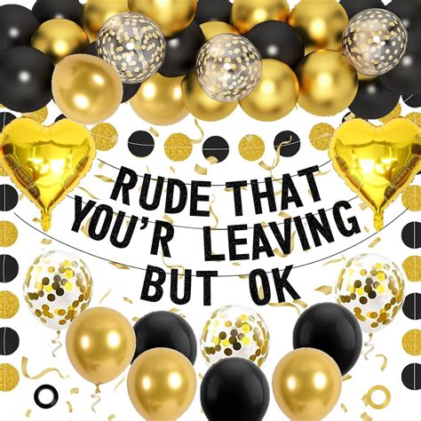 Amazon Black Glitter Rude That You Re Leaving But OK Banner With