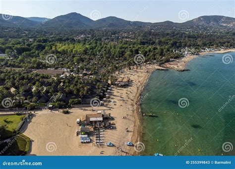 Aerial View On Gulf Of Saint Tropez Sail Boats Houses Of Port Grimaud