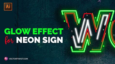 How To Create A Glow Effect In Illustrator For A Neon Sign Text Effect