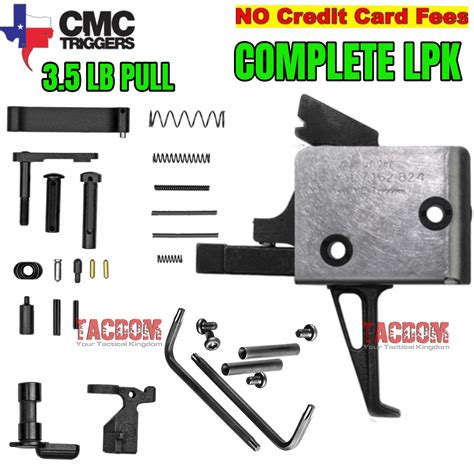 Cmc Trigger Ar15 Flat 3 5lb Pull Single Stage Drop In Trigger With Lpk Tacdom