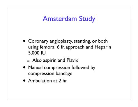 Femoral Site Complications | PPT