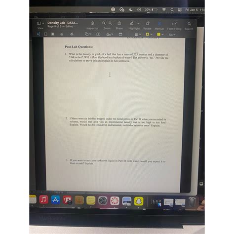 Solved EXPERIMENT : DENSITYPre-Lab Exercises:What is the | Chegg.com 
