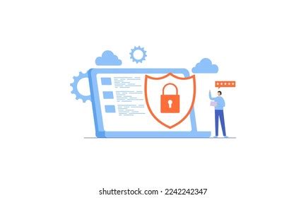 People Cyber Security Illustration Concept Stock Vector Royalty Free