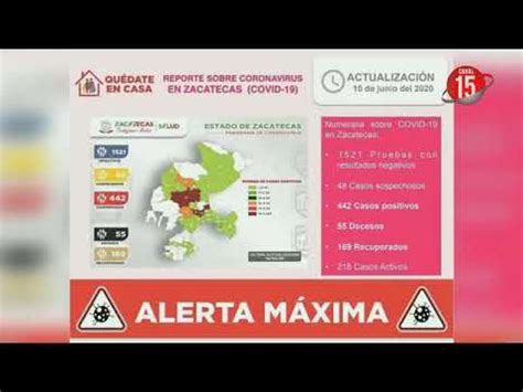 Canal Zac Junio Zacatecas En Alerta Maxima Por Covid Youtube