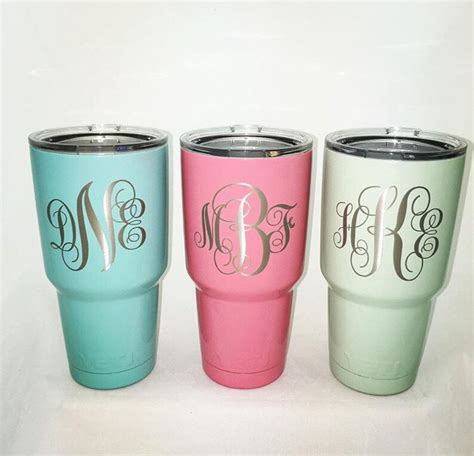 Custom Monogrammed Yeti Tumbler Also Available In Polar Camel Etsy