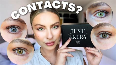 Trying Colored Contacts For The First Time Just Kira Review Youtube