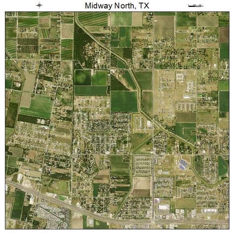 Aerial Photography Map of Midway North, TX Texas