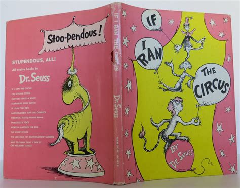 If I Ran The Circus De Seuss Dr Near Fine Hardcover St