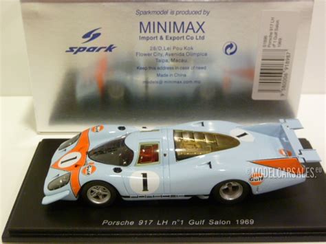 Porsche 917 LH #1 Gulf Salon 'Gulf' 1:43 S1898 SPARK diecast model car ...