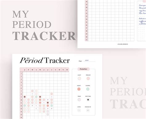 Period Tracker Printable Menstrual Cycle Planner Period Etsy