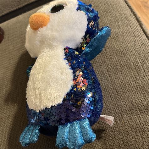 Ty Beanie Boos Flippables Payton The Penguin Plush Color Changing