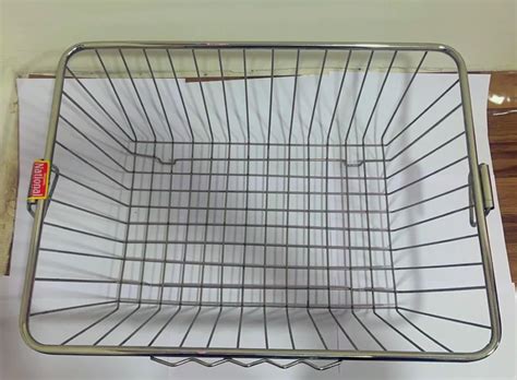 SS202 Rectangular Stainless Steel Kitchen Basket Size 15 X 20 X 6