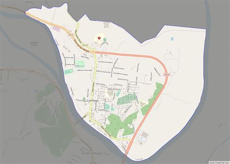 Map Of Carthage Town Tennessee Thong Thai Real
