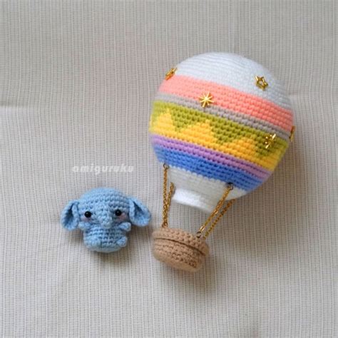 Crochet Pattern Hot Air Balloon Etsy