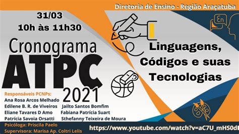 ATPC DE Linguagens Códigos e suas Tecnologias 31 03