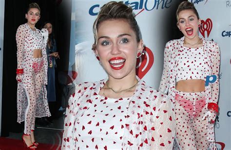 Wardrobe Malfunction Miley Cyrus Flashes Red Underwear In Sheer Outfit