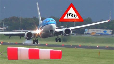 Storm Sebastian Extreme Crosswind Landing At Polderbaan Amsterdam