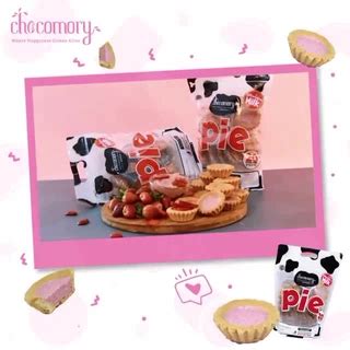 Jual Chocomory Pie Strawberry Milk Packing Aman Pie Susu Cimory