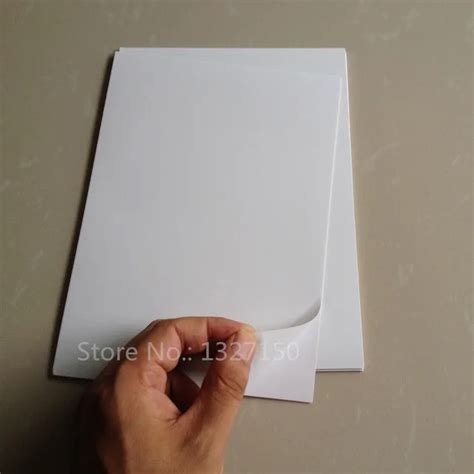 50 Sheets A5 White Waterproof Matte PVC Self Adhesive Label Sticker ...