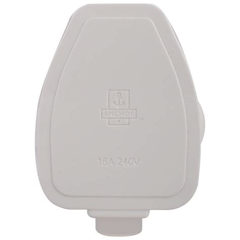 Anchor By Panasonic Polycarbonate 3 Pin Plug Top White