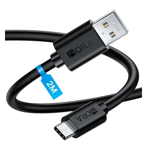 Cable Usb 2 Metros Tipo C Datos Carga Rapida 1HORA