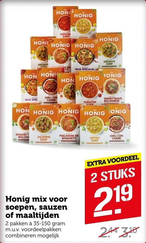 Honig Mix Voor Soepen Sauzen Of Maaltijden 35 150g Aanbieding Bij Coop