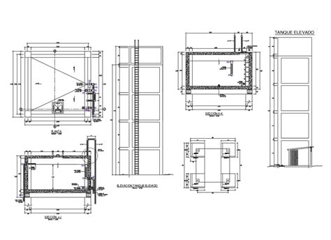 Elevated Tank Cistern And Pump Plumbing Details Dwg File Cadbull