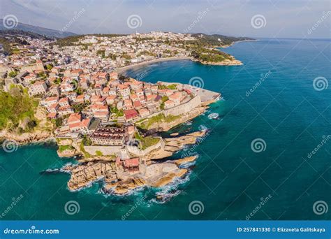 Amazing View On Ulcinj Town In Montenegro Clock Tower Of Ulcinj Sahat