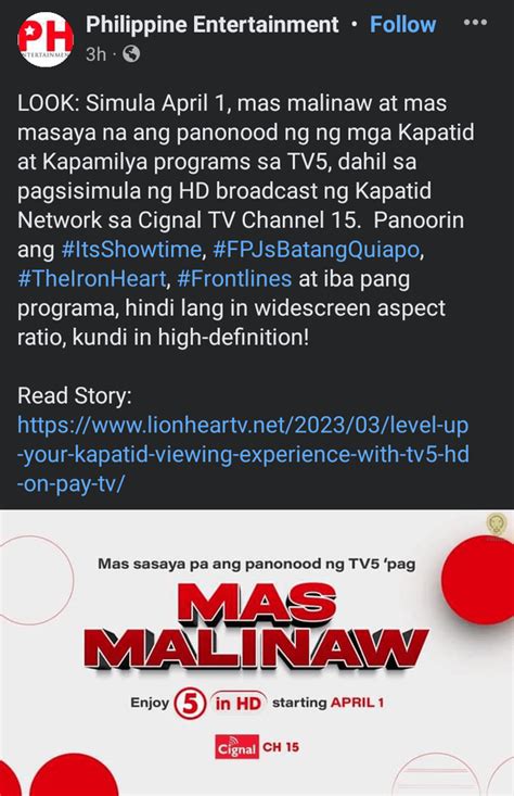 TV5 going HD : r/Philippines