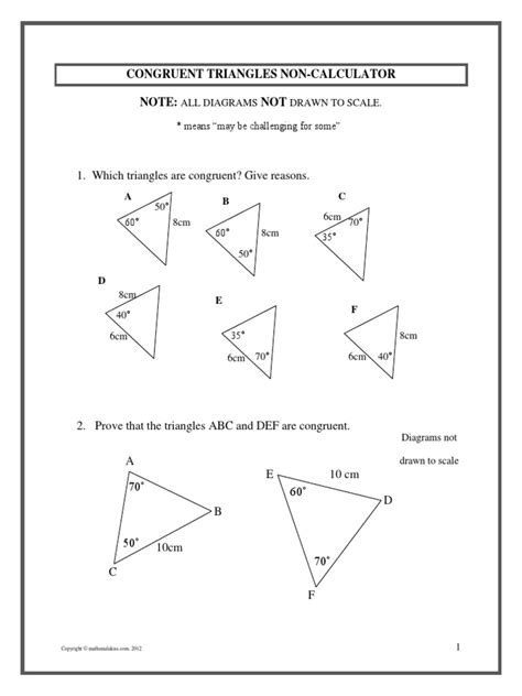 Congruent Triangles With Solutions By Hassan Lakiss Worksheets