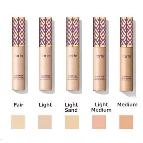 Tarte Shape Tape Concealer Swatches Light Medium Tarte Shape Tape Ultra Creamy Concealer