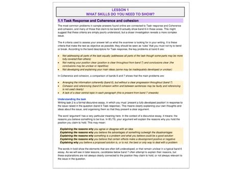 Ebook The Key To Ielts Writing Sucess Task Task Bands